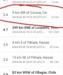 PHOTO Full List Of Earthquakes In Corona California The Last Week